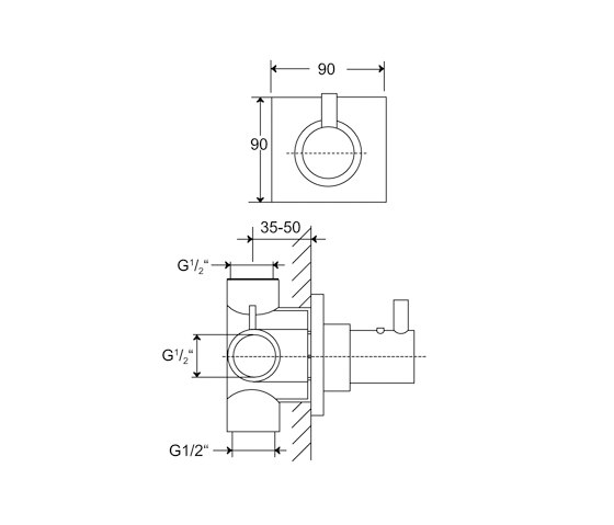 200 4210 Concealed thermostatic mixer 1/2“ | Rubinetteria doccia | Steinberg