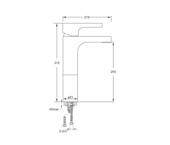 210 1700 Single lever basin mixer | Grifería para lavabos | Steinberg