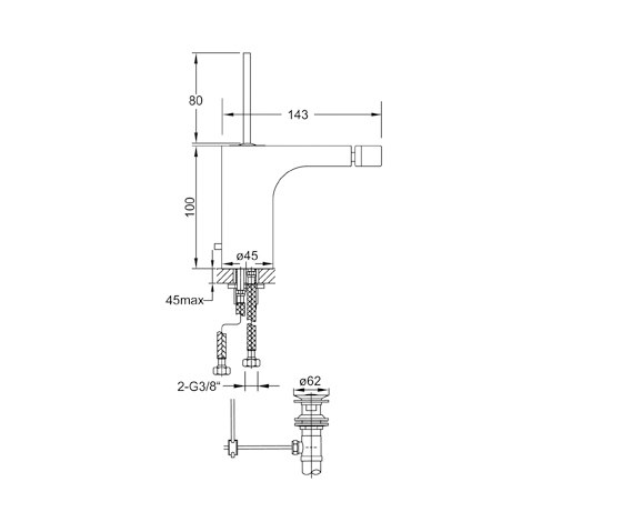 215 1300 Single lever bidet mixer | Grifería para bidés | Steinberg