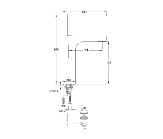 215 1755 Single lever basin mixer | Wash basin taps | Steinberg
