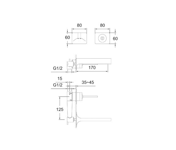 215 1800 Single lever basin mixer | Wash basin taps | Steinberg