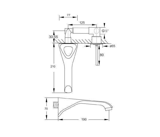 220 1800 Single lever basin mixer | Wash basin taps | Steinberg