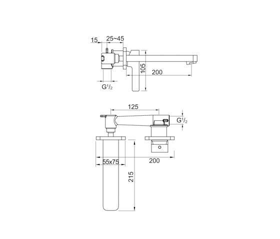 230 1815 Single lever basin mixer | Wash basin taps | Steinberg