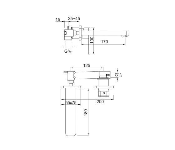 235 1800 Single lever basin mixer | Wash basin taps | Steinberg