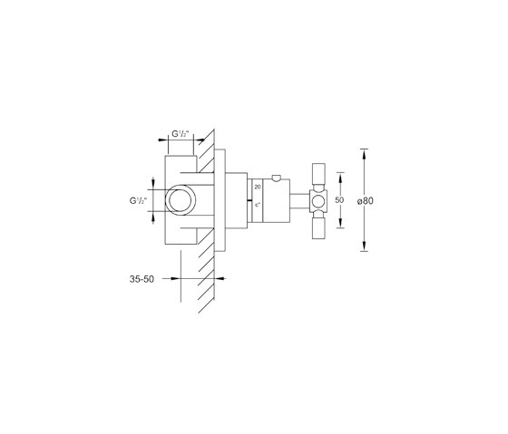 250 4210 Concealed thermostatic mixer 1/2“ | Grifería para duchas | Steinberg