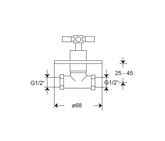 250 4510 Concealed stop valve 1/2“ | Rubinetteria doccia | Steinberg