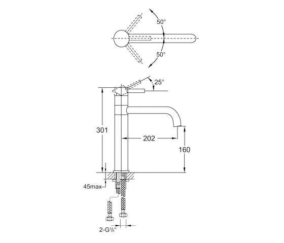 100 1450 Single lever sink mixer | Griferías de cocina | Steinberg