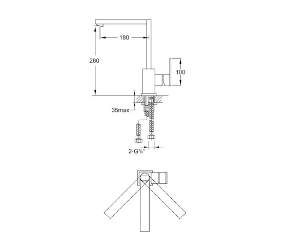 160 1400 Single lever sink mixer | Griferías de cocina | Steinberg