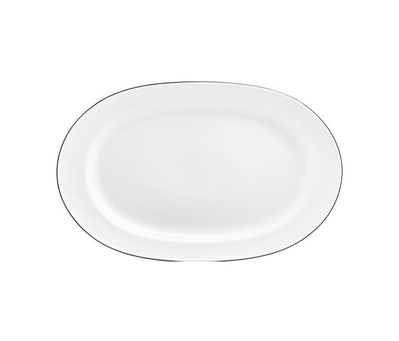WAGENFELD SCHWARZE LINIE Platter oval | Dinnerware | FÜRSTENBERG
