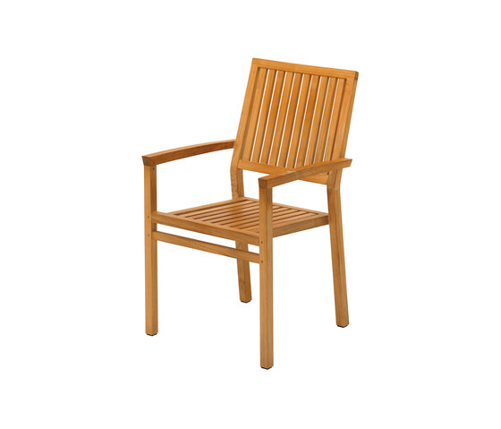 Square Stacking Chair with Arms | Stühle | Gloster Furniture GmbH