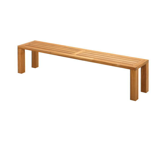 Square 210cm Backless Bench | Benches | Gloster Furniture GmbH