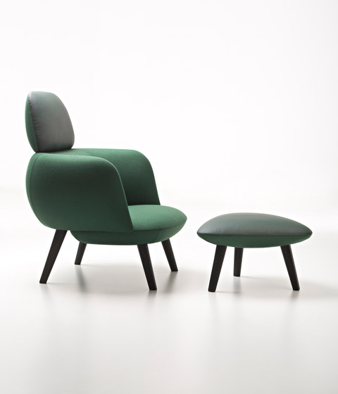 Betty High Armchair and Pouf | Sessel | Maxdesign
