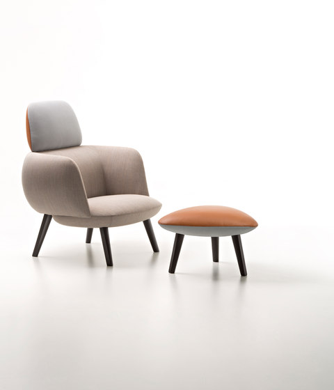 Betty High Armchair and Pouf | Sessel | Maxdesign