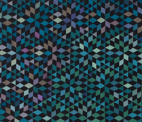 Triangles Diamond medallion blue-green | Tapis / Tapis de designers | GOLRAN 1898