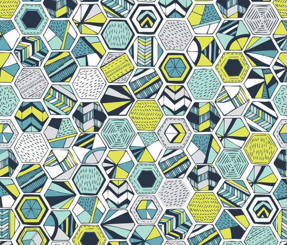 A Colourful World | Hexagonal Geometric | Wall coverings / wallpapers | wallunica