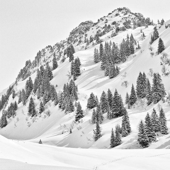 Alpen | Winterstimmung am "Twiren" im Klöntal | Kunststoff Folien | wallunica
