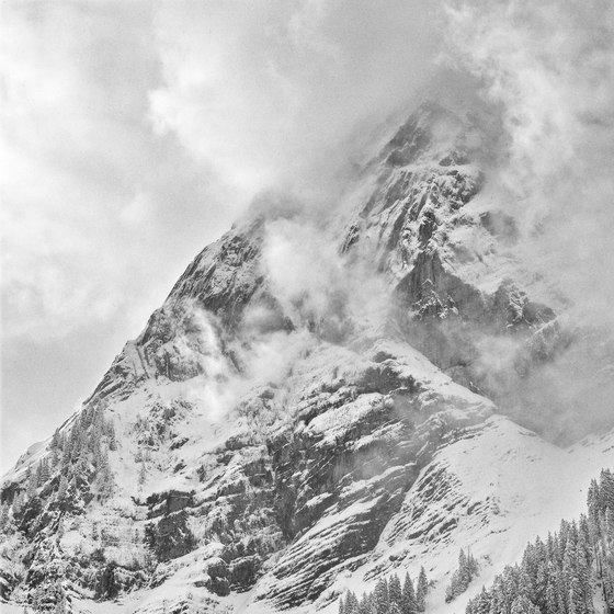 Alpen | Winterstimmung am "Ochsenkopf" im Klöntal | Holz Platten | wallunica