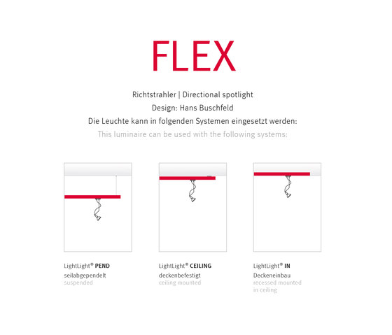 FLEX | Systèmes d'éclairage | Buschfeld Design