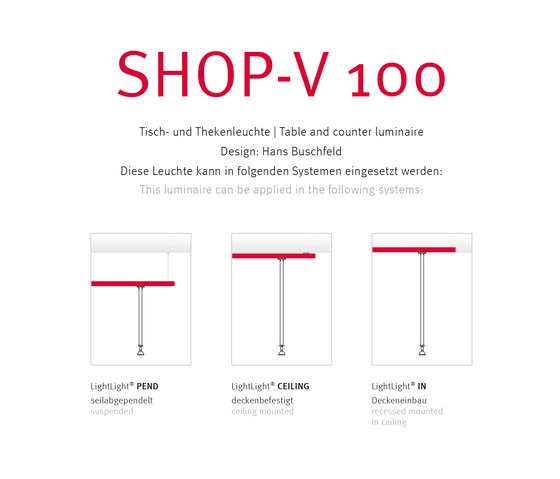 SHOP V100 | Suspended lights | Buschfeld Design