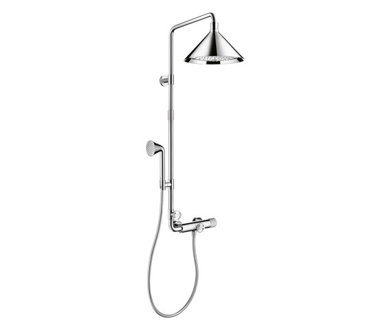 AXOR showerpipe with thermostatic mixer and 2jet overhead shower | Grifería para duchas | AXOR
