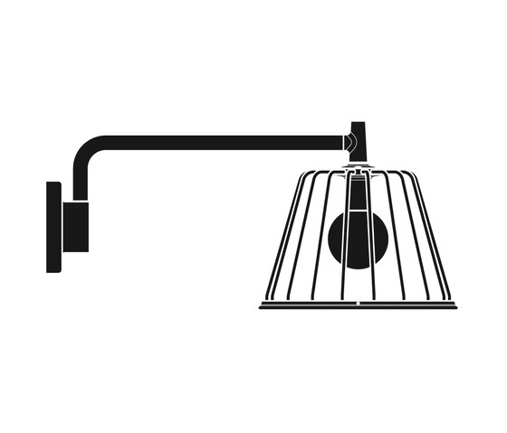 AXOR Nendo Shower Lamp 24x24 cm DN15 con braccio doccia | Rubinetteria doccia | AXOR