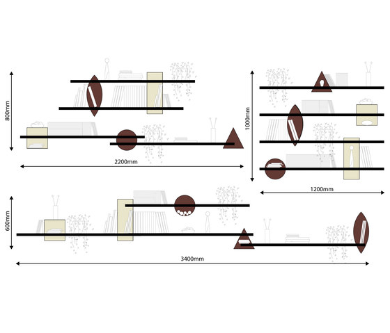 Ray Shelf - Quintet Shelving System | Scaffali | Matteo Gerbi Limited