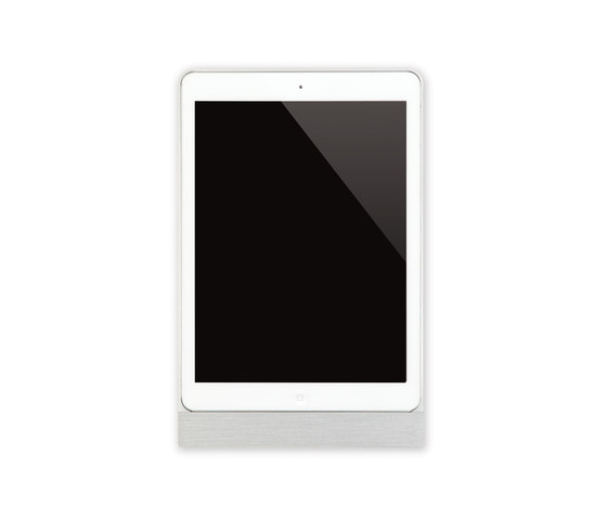 Eve Air brushed aluminium square | Estaciones smartphone / tablet | Basalte