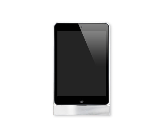 Eve mini polished aluminium square | Dock smartphone / tablet | Basalte