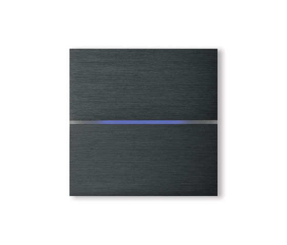Sentido switch - brushed dark grey - 2-way by Basalte | KNX-Systems