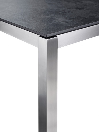 Table de bar céramique Classic Stainless Steel | Tables hautes | solpuri