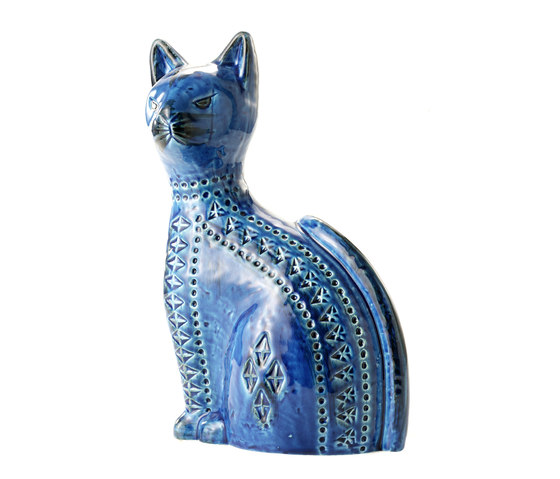 Rimini Blu Figura gatto alto | Objetos | Bitossi Ceramiche