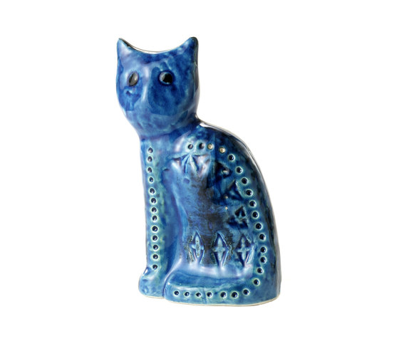 Rimini Blu Figura gatto seduto | Objets | Bitossi Ceramiche