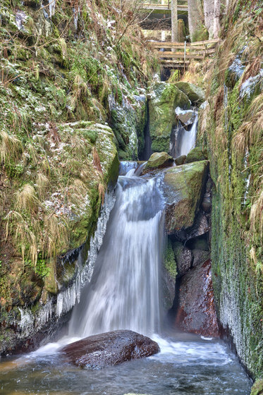 Landscape | The Menzenschwander Waterfall in the Black Forest | Synthetic films | wallunica