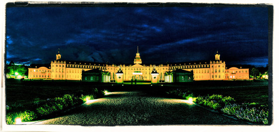 Frankfurt | View of Karlsruhe Palace at night | Fogli di plastica | wallunica