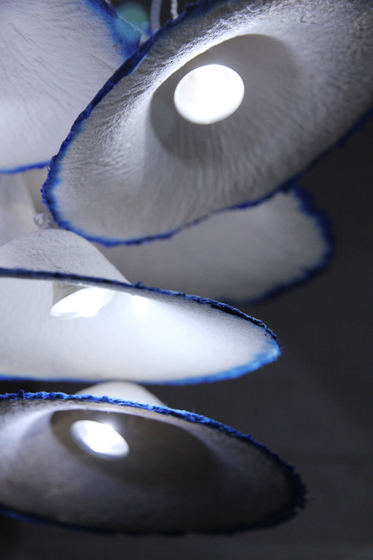 Paper Production Lights | blue topi cluster | Suspensions | Utopia and Utility
