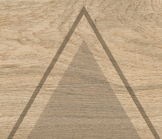 Bio Timber | Oak Patinato Chiaro triangles | Ceramic panels | Lea Ceramiche