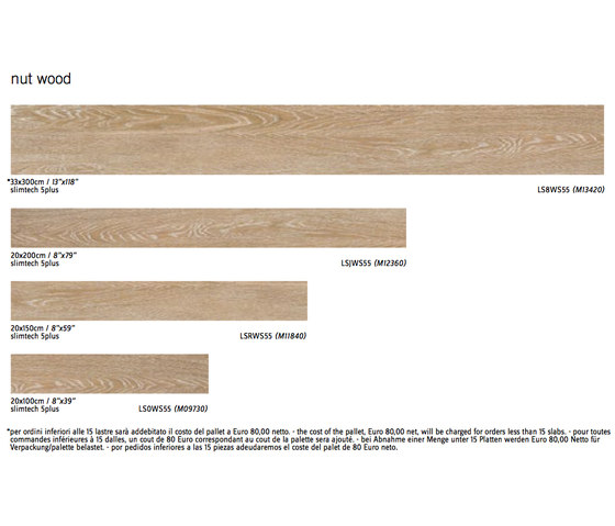 Slimtech Wood-Stock | Nut Wood | Panneaux céramique | Lea Ceramiche