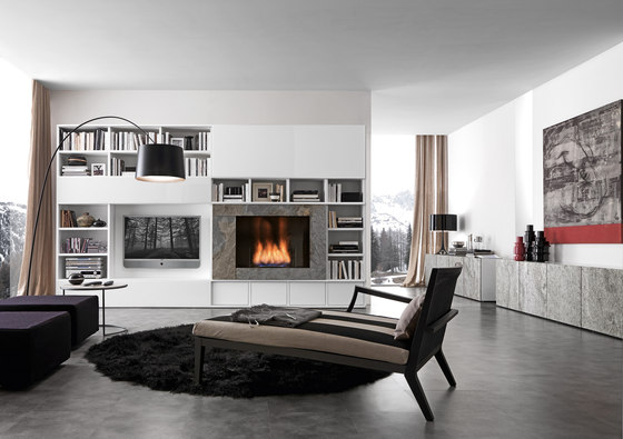 Pari & Dispari Arrangements with fireplaces | Cabinets | Presotto