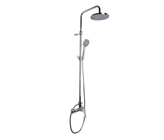 Serie 4 F3765/2 | Miscelatore doccia esterno con colonna
doccia soffione e doccetta | Rubinetteria doccia | Fima Carlo Frattini