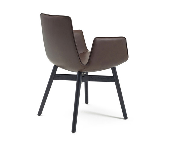 Amelie | Armchair High with wooden frame with cross | Chairs | FREIFRAU MANUFAKTUR