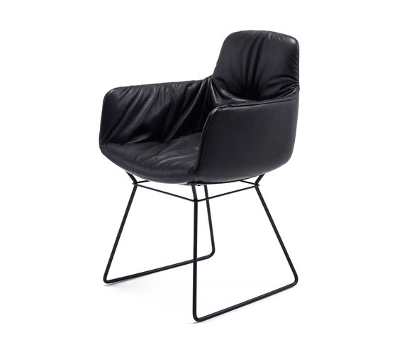 Leya | Armchair High with skid frame | Chairs | FREIFRAU MANUFAKTUR