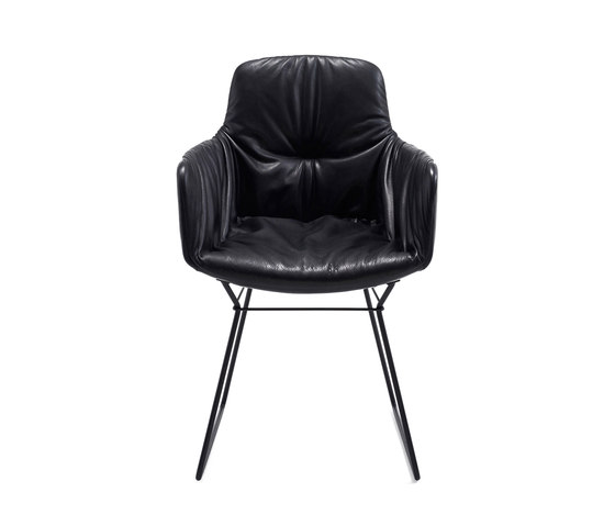 Leya | Armchair High with skid frame | Chairs | FREIFRAU MANUFAKTUR