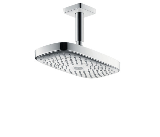 hansgrohe Raindance Select E 300 2jet overhead shower with ceiling connector 100 mm EcoSmart 9 l/min | Shower controls | Hansgrohe