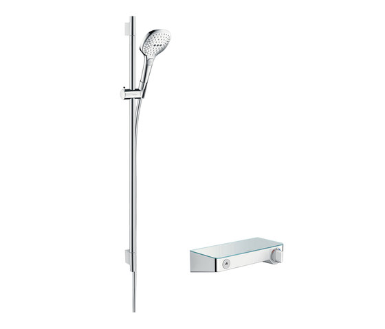 hansgrohe ShowerTablet Select 300 Combi 0.90 m with Raindance Select E 120 3jet hand shower | Shower controls | Hansgrohe