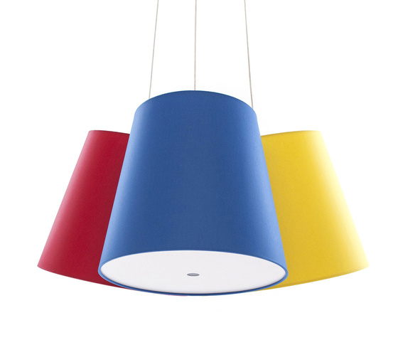 Cluster red-blue-yellow | Suspended lights | frauMaier.com