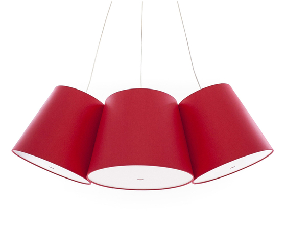 Cluster red-red-red | Suspended lights | frauMaier.com