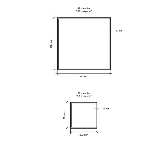 BAUX Acoustic Tiles Square | Panneaux de bois | BAUX