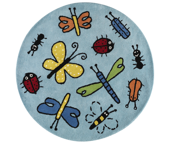 Kids Family Bugs blue-2 | Alfombras / Alfombras de diseño | Kateha