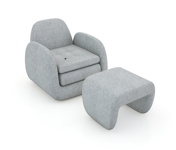 Royale armchair with footstool | Fauteuils | Indera