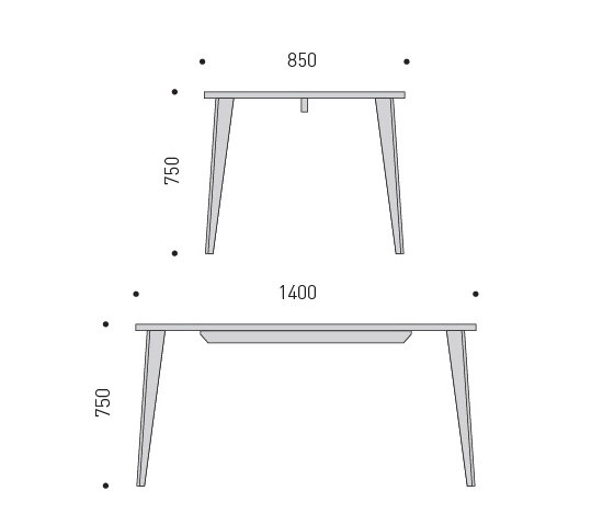 Table "Quattro" | Tavoli pranzo | MINT Furniture